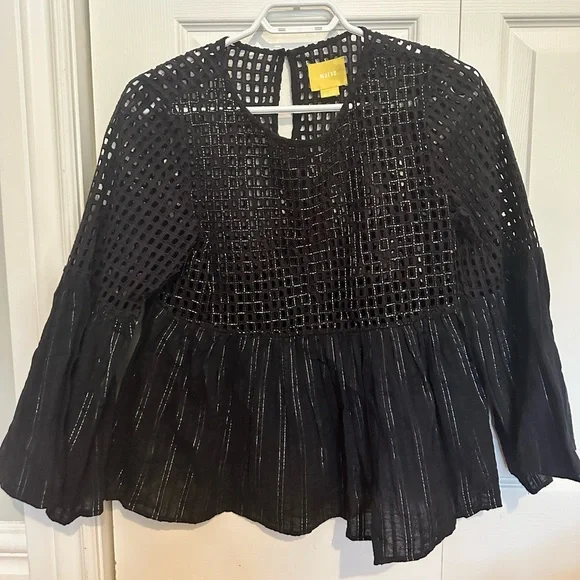 Anthropologie Maeve Alameda Black Top - Picture 4 of 5